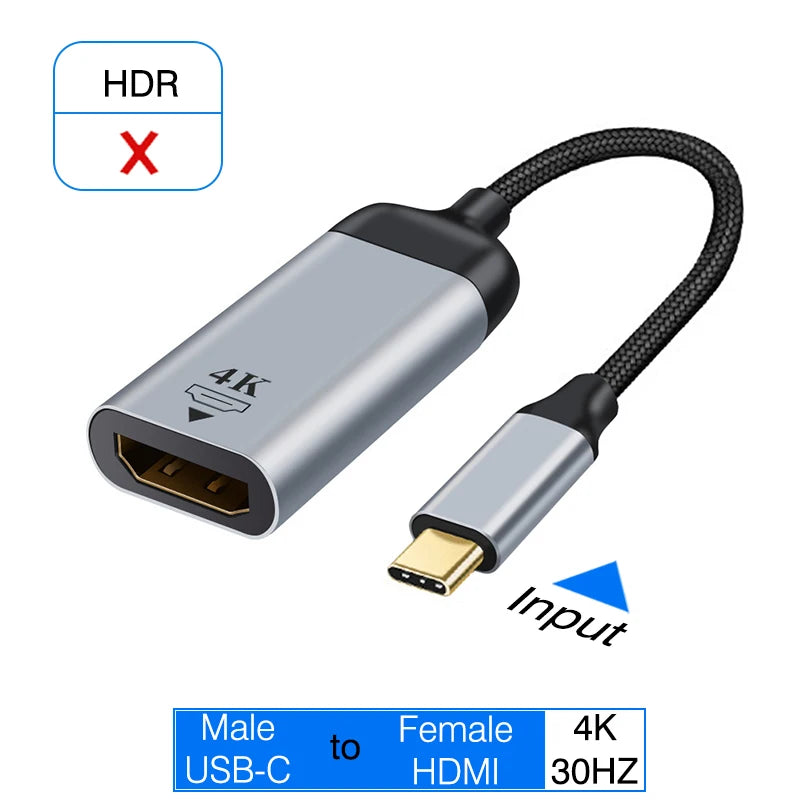 USB C To HDMI Adapter 4K 8K 60HZ Cable USB Type-C to DP miniDP 1.4 Converter VGA HDTV Displayport Adapter for MacBook M2 M3 Air