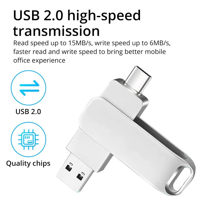 USB C Type C USB3.0 Flash Drive 32GB 64GB 128GB 256GB Pen Drive for Huawei and Andriods SmartPhone