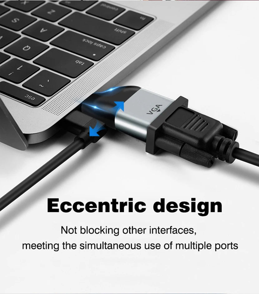USB C To HDMI Adapter 4K 8K 60HZ Cable USB Type-C to DP miniDP 1.4 Converter VGA HDTV Displayport Adapter for MacBook M2 M3 Air