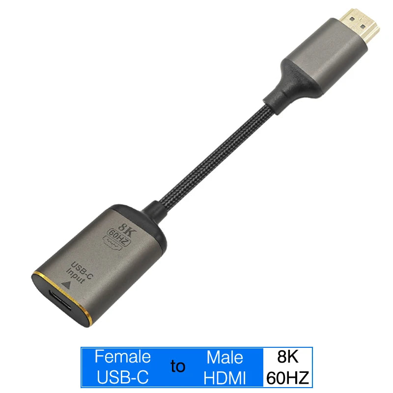 USB C To HDMI Adapter 4K 8K 60HZ Cable USB Type-C to DP miniDP 1.4 Converter VGA HDTV Displayport Adapter for MacBook M2 M3 Air