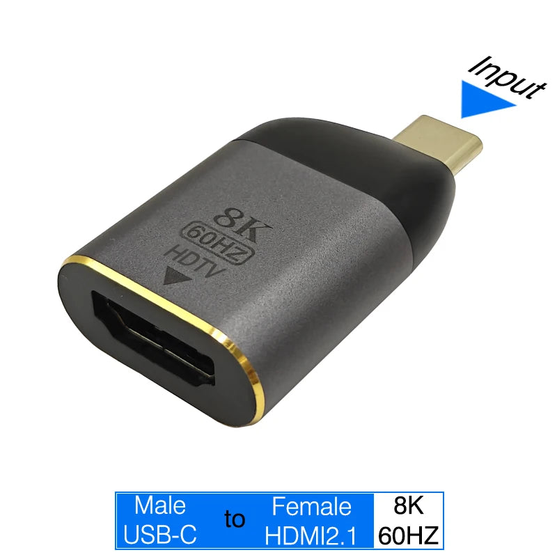 USB C To HDMI Adapter 4K 8K 60HZ Cable USB Type-C to DP miniDP 1.4 Converter VGA HDTV Displayport Adapter for MacBook M2 M3 Air