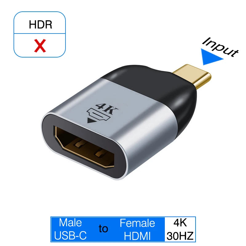 USB C To HDMI Adapter 4K 8K 60HZ Cable USB Type-C to DP miniDP 1.4 Converter VGA HDTV Displayport Adapter for MacBook M2 M3 Air