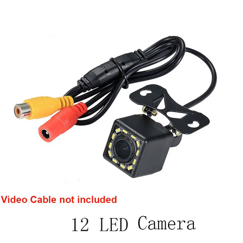 Wide Angle HD Car Rearview Camera Rear View Video Vehicle Camera Backup Reverse Camera 12 LED Night Vision Parking Camera