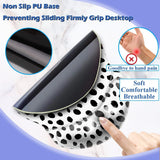 Non-Slip Ergonomic Mouse Pad with Gel Wrist Rest Support, Gaming Mouse Pad 8.7 X 7.5 Inches Pad for Computer, Laptop, Home, Office (Polka Dots-Wrist)