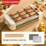 Multifunctional Sausage Roaster Hotdog Maker Automatic Rotating Barbecue Machine Thermostatic Fast Heating Corn Lamb Chop Grill