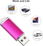 32GB Flash Drive USB 2.0 Flash Memory Stick Drive 10 Pack 32 GB USB Flash Drives Thumb Drive 32G Gig USB Drives Pen Drive Jump Drive, Mixed Colors