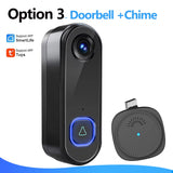 TUYA Video Doorbell Camera P2P Wifi Video Door Phone Intercom 1080P Two-Way Audio Smart Door Bell Google Home Alexa Doorbell