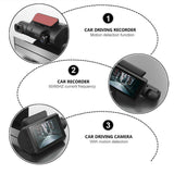 1080P Dual Lens Car Dash Cam Recorder G Sensor DVR Front and Rear Camera Video