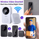 Wifi Smart Video Doorbell Camera Night Vision Wireless Visual Intercom Doorbell Intelligent Doorbell Indoor Outdoor Surveillance