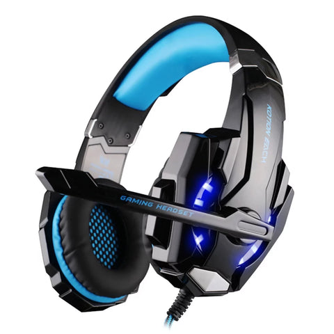 G9000 3.5Mm Gaming Headphone over Ear Game Headset Noise Cancellation Earphone with Mic LED Light Control for Laptop Tablet Mobile Phones Desktop PC