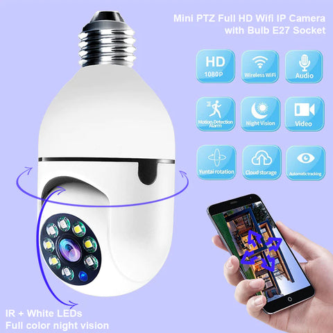 Smart Panoramic Security Camera - 1080p with Colorful Night Vision