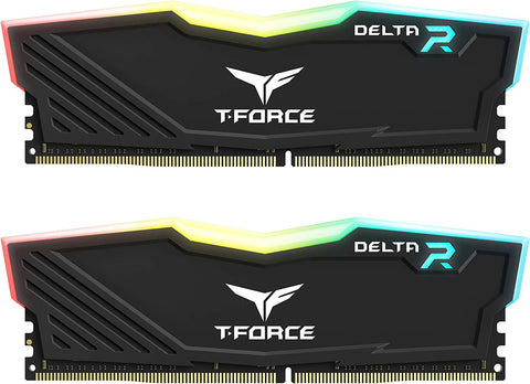 T-Force Delta RGB DDR4 16GB (2X8Gb) 3200Mhz (PC4-25600) CL16 Desktop Memory Module Ram Black - TF3D416G3200HC16CDC01