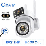 8MP Dual-Lens PTZ Wireless Security Camera - Full HD with Motion Detection &amp; 8X Digital Zoom