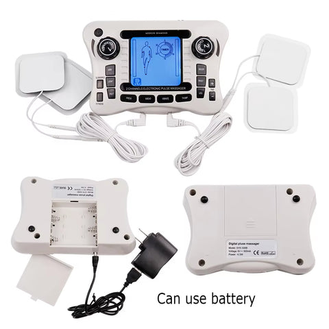 Electronic Pulse Massager Tens Ems Machine Massager Electrical Nerve Muscle Stimulator Acupuncture Fat Burner Pain Relief