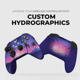 Vaporwave Grid Custom X-Box Controller Wireless Compatible with X-Box One/X-Box Series X/S Proudly Customized in USA with Permanent HYDRO-DIP Printing(Not JUST a SKIN) (MODDED)