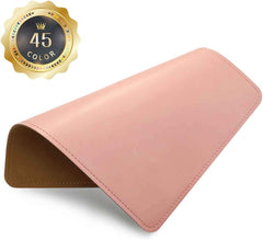 Mouse Pad, PU Mouse Pad，Leather Mouse Pad with Stitched Edge Micro-Fiber Base with Non-Slip Waterproof，Mouse Pad for Computers，Laptop, 8X11Inch (Light Pink)