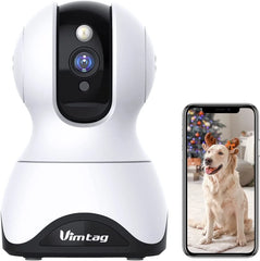 2.5K QHD Indoor Security Camera, Pet/Dog/Cat/Baby Cam, 2.4G&5Ghz Wireless Wifi, Pan/Tilt Home Camaras Monitor with Night Vision, Phone App, Audio, Motion Detection and Cloud & SD Card Storage