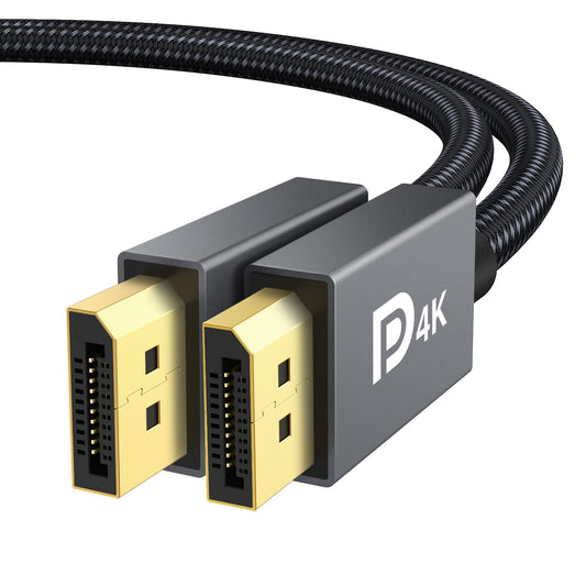 VESA Certified Displayport Cable,  6.6Ft DP Cable 1.2, [4K@60Hz, 2K@165Hz, 2K@144Hz], Gold-Plated High Speed Display Port to Display Port Cable, for Gaming Monitor, Graphics Card, TV, PC, Laptop