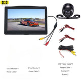 Car Monitor Reverse Camera 4.3-Inch Screen Car Rear View Camera Backup Camera 12IR Night Camera 12 LED Super Night Car Monitor