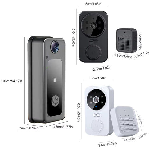 Wifi Smart Video Doorbell Camera Night Vision Wireless Visual Intercom Doorbell Intelligent Doorbell Indoor Outdoor Surveillance