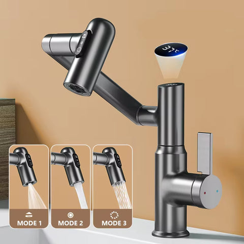 Digital Display LED Basin Faucet | 360 Rotation & Multi-Function