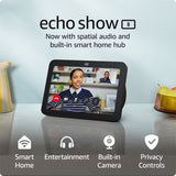 Echo Show 8 (3Rd Gen, 2023 Release) with Spatial Audio, Smart Home Hub, and Alexa - Charcoal