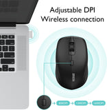 Wireless Mouse for Laptop Portable Mouse with Mouse Pad 2.4G/BT Ergonomic for Right or Left Hand Use 3 Adjustable DPI and USB Nano Receiver for PC Notebook Desktop Computer Mac (1PACK)