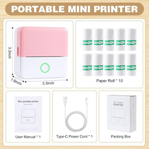 SLOK Thermal Mini Printer – Portable Inkless Bluetooth Sticker Maker