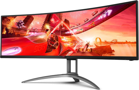 AGON Curved Gaming Monitor 49" (AG493UCX), Dual QHD 5120X1440 @ 120Hz, VA Panel, 1Ms Adaptive-Sync, 121% Srgb, Height Adjustable, 4-Yr Zero Dead Pixels Manufacturer Guarantee