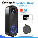 TUYA Video Doorbell Camera P2P Wifi Video Door Phone Intercom 1080P Two-Way Audio Smart Door Bell Google Home Alexa Doorbell