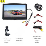 Car Monitor Reverse Camera 4.3-Inch Screen Car Rear View Camera Backup Camera 12IR Night Camera 12 LED Super Night Car Monitor