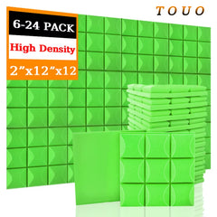 TOUO Acoustic Foam Panels 6-24 Pcs Soundproof Foam Wall Panels Studio Sound Proof Foam Soundproofing on the Wall KTV Room