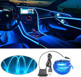 3M Atmosphere Lamp EL Cold Light Line with USB DIY Decorative Dash Board Console Auto LED Ambient Light Car Interior Accessories