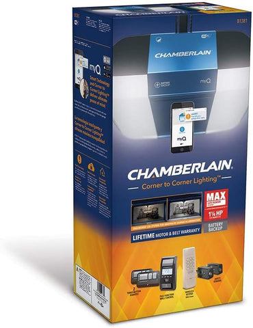 Chamberlain Smart Garage Door Opener with Corner-to-Corner LED Lighting