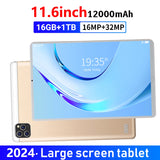 2024 5G Brand New 11.6 inch Tablet Android 16GB RAM 1TB ROM 12000mAh Android 13.0 10 core MTK6797 Wifi Network Tablets PC