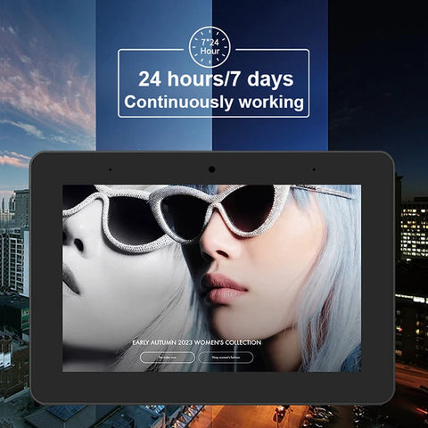 Android PoE industry tablet wall mounted 10 inch, WIfi, RJ45, Bluetooth, VESA, customized bracket-best tablet for industrial use