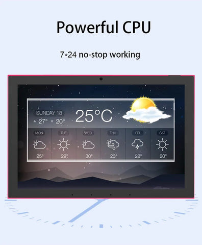 10.1 inch android smart home control panel with touch screen, 4GB RAM, wifi 6, RJ45, PoE,RS232, RS48, software not included.