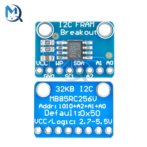 FRAM Breakout Board Memory MB85RC256V IC I2C Non-Volatile 2.7-5.5V For IoT Sensor Portable Wearable iot Device