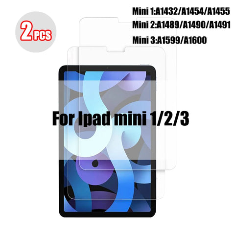 2 pcs Tempered Glass For Ipad Pro 11 12.9 9 10.2 10.5 Air 4 3 2 Tablet Screen Protector For Ipad Mini 6 5 4 3 13 2024 2021 Glass