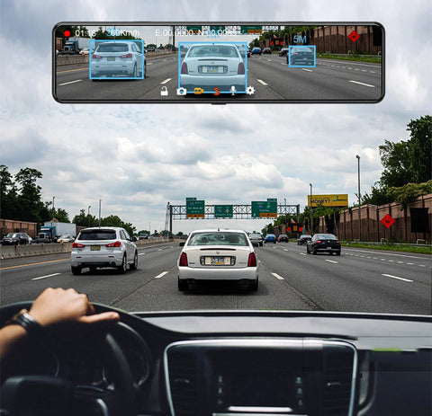 12" Car Mirror Dash Cam DVR 1080P Dual Camera WiFi BT Android 8.1 GPS Navigation ADAS Rearview Camera Video Recorder Black Box