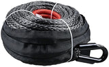 Winch Rope String Line Cable with Sheath Gray Synthetic Towing Rope 29m12000LBs Car Wash Maintenance String for ATV UTV Off-Road