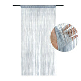 1m*2m Beaded Curtain Door Tassel String Curtain Partition Curtain Silver Tassel Silver Door Curtain Line Curtain Home Decoration