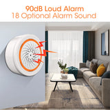 Coolcam Tuya Zigbee Smart Siren Alarm For Home Security with Strobe Alerts Support USB Cable Power UP Works With TUYA Smart Hub