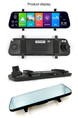 10 Inch Android 8.1 ADAS DashCam 4G 2+32GB GPS Car DVR Stream Rear mirror Camera Car Video Recorder Camera Remote monitor