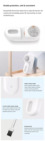 Xiaomi Mijia Lint Remover Hair Ball Trimmer Sweater Remover 5 Leaf Cutter Head Motor Trimmer With Small Brush Inside