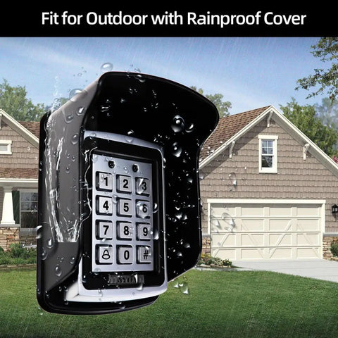 RFID Metal Access Control Keypad Waterproof Rainproof Cover Outdoor Door Opener Electronic Lock System Cover EM4100 Keychains