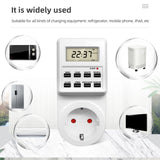 Electronic Digital Timer Switch EU FR BR Plug Kitchen Timers 230V 7 Day12/24 Hour Programmable Control Timing Socket Outlet