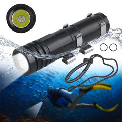 XP-E R3 LED Mini Diving Flashlight 100 Meters Underwater Lantern Professional Waterproof IPX8 Diver Torch With Diving Mask Clip