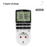 Electronic Digital Timer Switch EU FR BR Plug Kitchen Timers 230V 7 Day12/24 Hour Programmable Control Timing Socket Outlet