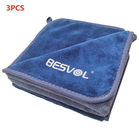 40X40CM 800 GSM High-end Clean double surface Coral Fleece Microfiber Towel   Hemming Car Care Cloth Detailing Car Wash Towel